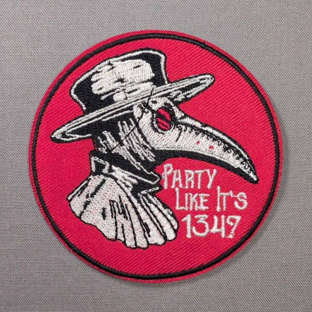 Party Like It's 1349 Plague Doctor Iron On Patch | Gothic Patch